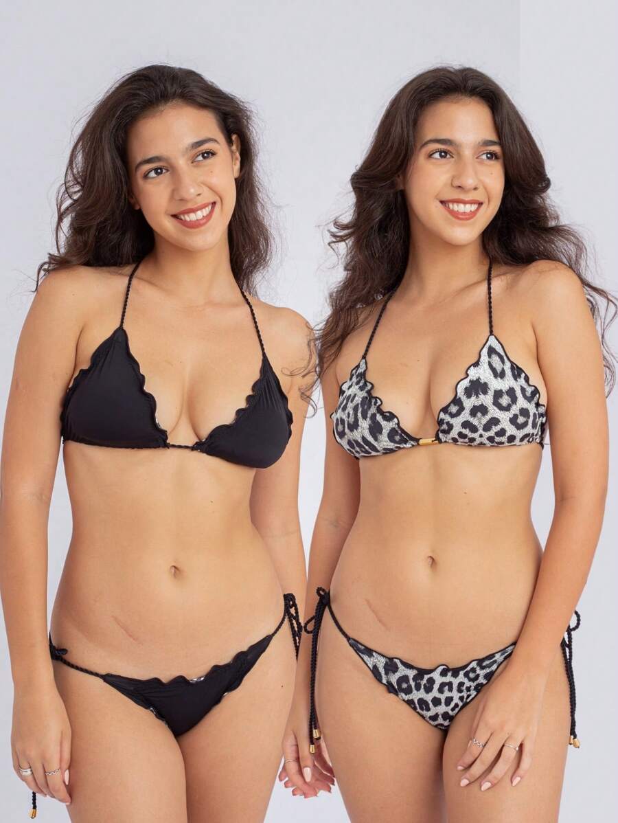 Women Bikini Sets - 灰色 - 查看 1