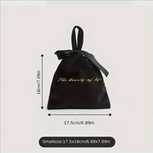 1pc Deluxe Velvet Embroidered Drawstring Pouch - Elegant Cosmetic And Trinket Storage Bag, Matte Finish, Suitable For Any Room, Gift Packaging Valentine's Day