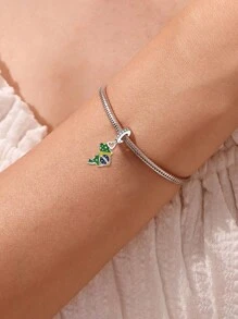 1 Stück modischer, versilberter brasilianischer Charm-Perle, passend für Frauen Armbänder und Armreifen, zum Selbermachen von Schmuck und Kombinieren mit täglichen Outfits, Schmuckdekoration für Mädchen