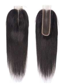 2x6 Transparent Lace Frontal Brazilian Natural Color 1B Straight Frontal Closure Human Hair Unprocessed Virgin Human Hair With Baby Hair 8-20 Inch - SNatural - View 4