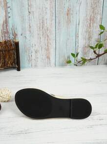 Sandálias femininas elegantes florais, chinelos confortáveis e casuais de verão, elegantes para uso diário