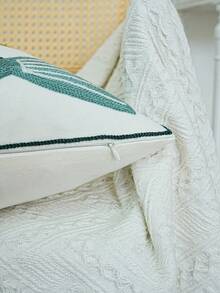 1 件鱼形刺绣靠垫套（无填充物）-带拉链，可机洗涤纶枕套，适用于各种房间的家居装饰 - 彩色 - 查看 8