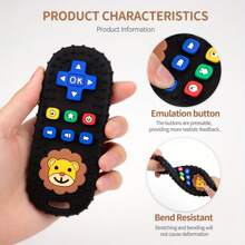 1pc Baby Teether Toy, Lion Shape Remote Control Teether, Teething Stick For 3-24 Months Infants, Grip Exercise, Animal Themed, Great Gift For Baby, Thanksgiving & Christmas - Lion Remote Control - View 6