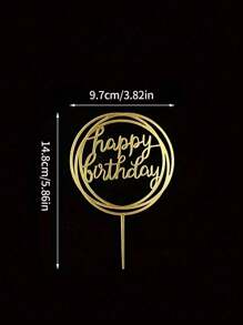 10 件生日快乐亚克力蛋糕装饰，生日蛋糕装饰，派对装饰，现代字母形状蛋糕装饰，生日派对装饰、家人和朋友的完美礼物 - 多色 - 查看 11