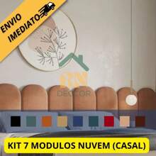 CLOUD HEADBOARD 20X60 DOUBLE 7 Pieces - 藏蓝色 - 查看 2