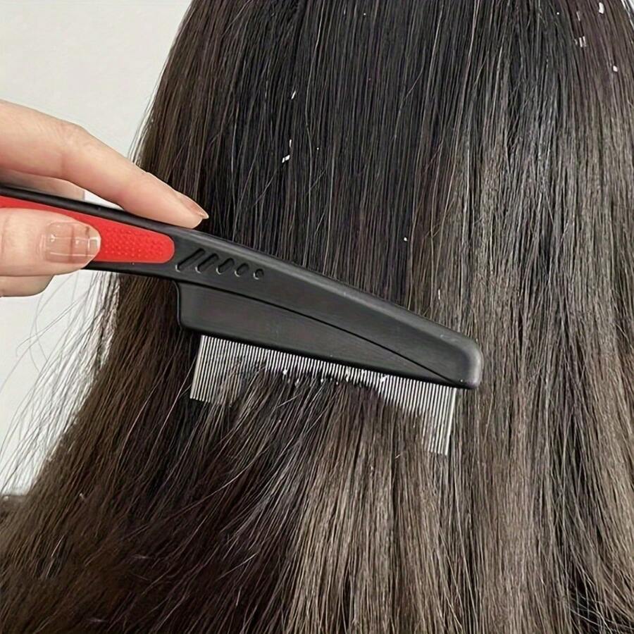 Premium Stainless Steel Comb - Effective Dandruff Remover, Lice Comb, Scalp Massager For Decompression, Gentle Cleaning, And Hair Detangling - Easy To Clean And Portable Design