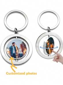 1 buc breloc personalizat cu imagine - brelocuri rotative față-verso cu fotografii colorate, cadouri memoriale pentru iubitorii de familie, Crăciun, Anul Nou, cadouri de petrecere de Ziua Îndrăgostiților, cadou de absolvire, cadou de Ziua Mamei, cadou de Ziua Tatălui, durabil, colorat, drăguț, adorabil, amuzant, Kawaii, Y2K, elegant, unisex, casual, personalizat, unic, personalizat, cadouri ideale pentru el, cadouri ideale pentru ea, iubitul, prietena, familia, prietenii.