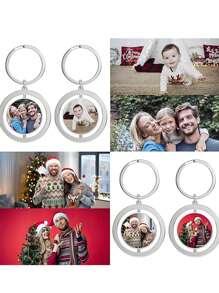 1 buc breloc personalizat cu imagine - brelocuri rotative față-verso cu fotografii colorate, cadouri memoriale pentru iubitorii de familie, Crăciun, Anul Nou, cadouri de petrecere de Ziua Îndrăgostiților, cadou de absolvire, cadou de Ziua Mamei, cadou de Ziua Tatălui, durabil, colorat, drăguț, adorabil, amuzant, Kawaii, Y2K, elegant, unisex, casual, personalizat, unic, personalizat, cadouri ideale pentru el, cadouri ideale pentru ea, iubitul, prietena, familia, prietenii.