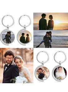 1 buc breloc personalizat cu imagine - brelocuri rotative față-verso cu fotografii colorate, cadouri memoriale pentru iubitorii de familie, Crăciun, Anul Nou, cadouri de petrecere de Ziua Îndrăgostiților, cadou de absolvire, cadou de Ziua Mamei, cadou de Ziua Tatălui, durabil, colorat, drăguț, adorabil, amuzant, Kawaii, Y2K, elegant, unisex, casual, personalizat, unic, personalizat, cadouri ideale pentru el, cadouri ideale pentru ea, iubitul, prietena, familia, prietenii.