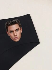 1 st. Aangepaste Casual Dagelijkse No Show Brief Modieus, Kleurrijk, Grappig Aangepast, Gepersonaliseerd, Uniek, Aangepaste Vondsten, Kerstcadeau, Gepersonaliseerde Cadeaus voor Mannen/Vrouwen, Lingerie, Wintermode, Slipjes, Ondergoed, Strings Ideale Cadeaus voor Haar Familie, Vrienden Woonkamer, Slaapkamer, Voor Kerstmis, Voor de Winter, Voor de Herfst/Herfst, Voor Vakantie