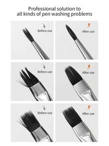 annies 50ml/1pc Manicure Nail Art Brush Cleaner, Gentle And Non-Damaging Brush Cleaning Liquid, Suitable For Gel Cleanser, Professional Salon Use
