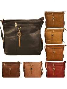 Women's PU Leather Crossbody Bag For Traveling And Working - màu xanh lá - Xem 3