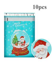 10/30/50 件圣诞礼物包装袋，加厚防水卡通包装袋，适用于儿童服装、邮寄袋 - 10pcs - 查看 12