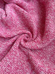 女装秋冬新款圆领粉色后背镂空蝴蝶结设计感长袖针织衫宽松百搭时尚简约套头毛衣 - 粉紅色 - 查看 9