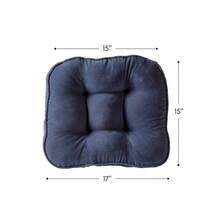 17 X 15 In. Indoor Chair Cushion, Set Of 2The Durable Microfiber Fabric Is Both Water And Stain-Resistant Making Them Ideal For A Kitchen Setting - vải denim - Xem 3