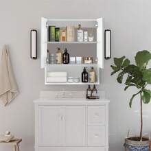 CLIPOP Bathroom Mirrors - White - View 2