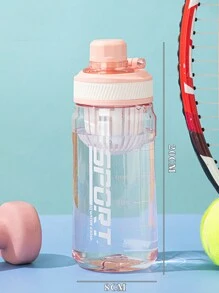 1PC/630ml-Large-Capacity Fitness Water Bottle - Drop-Proof And Leak-Proof Plastic Summer Cup - High Temperature Resistant Water Bottle For Boys - Portable Student Sports Cup - Fitness For Pregnant Women - Leak-Proof And Drop-Proof Plastic Cup - Men's And Women