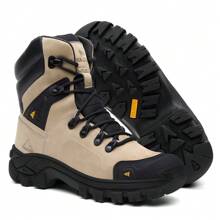 Men's Military Combat Boot Genuine Leather Long Shaft C.A - 米色 - 查看 3