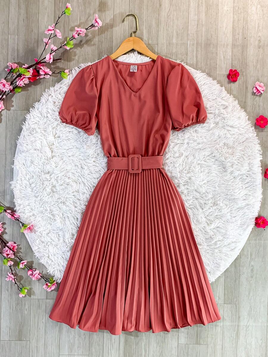Women Dresses - 粉色 - 查看 1