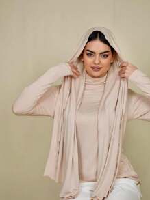 1 buc. eșarfă hijab din jerseu modal, accesorii abaya de culoare uni