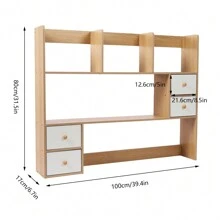 103CM Desktop Vertical Shelf,Desktop Organizer, Office Storage Rack, Desktop Rack - 橡木 - 查看 2