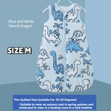 1.5TOG Newborn Sleeping Bag, Suitable For Spring, Autumn And Winter, Cartoon Print, Comfortable And Breathable, Sleeveless Vest Style Sleeping Bag, Baby Pajamas, Heart Pattern For Valentine's Day - Multicolor - View 30