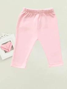 Conjunto De 3 Pantalones Multicolor Para Bebé Niña - Naranja Coral - Ver 4