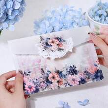 20 miếng/gói nhãn dán sổ lưu niệm/lập kế hoạch chủ đề hoa màu nước, chất liệu PET cỡ lớn - Nhiều màu - Xem 6