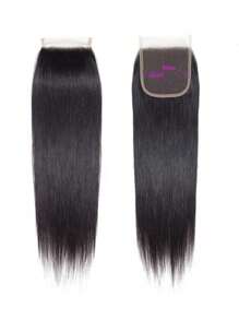 4x4 Transparent Lace Frontal Brazilian Natural Color Straight Frontal Closure Human Hair Unprocessed Virgin Human Hair With Baby Hair 8-20 Inch - SNatural - View 8