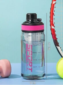 1PC/630ml-Large-Capacity Fitness Water Bottle - Drop-Proof And Leak-Proof Plastic Summer Cup - High Temperature Resistant Water Bottle For Boys - Portable Student Sports Cup - Fitness For Pregnant Women - Leak-Proof And Drop-Proof Plastic Cup - Men's And Women