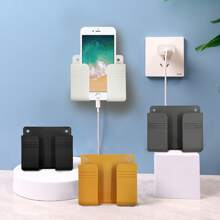 1 cái Giá đỡ điện thoại di động không cần đục lỗ lớn gắn tường Giá đỡ điều khiển từ xa Hộp lưu trữ Hộp sạc đầu giường Giá đựng - Nhiều màu - Xem 10