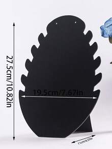 1 tấm gỗ trưng bày trang sức cho vòng cổ và hoa tai - màu đen - Xem 6