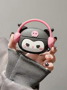 Sanrio 1pc Cute Cartoon Headphone Airpods Protective Case, Soft Silicone Wireless Bluetooth Earphone Cover Compatible With Airpod 1/2/Pro/3/Pro2 (Earphones Not Included)