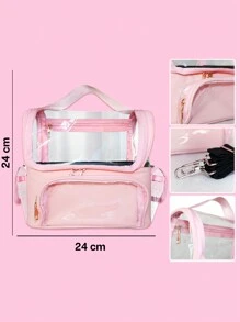 Bolso Cosmetiquero Bolso de Maquillaje PVC Transparente Impermeable de Gran Capacidad