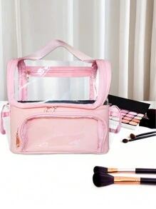 Bolso Cosmetiquero Bolso de Maquillaje PVC Transparente Impermeable de Gran Capacidad