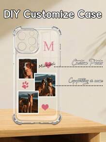 1 Stück Personalisiertes Handy-Gehäuse mit Vier-Ecken Fallschutz, Personalisierter Handyhülle mit Namen, Personalisierte Fotohülle, Personalisiertes Handy-Case mit Bild, kompatibel mit 11/12/13/14/15promax, Galaxy A15/A25/A35/A55/S23/24ultra Serie
