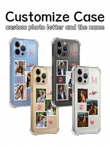 1 Stück Personalisiertes Handy-Gehäuse mit Vier-Ecken Fallschutz, Personalisierter Handyhülle mit Namen, Personalisierte Fotohülle, Personalisiertes Handy-Case mit Bild, kompatibel mit 11/12/13/14/15promax, Galaxy A15/A25/A35/A55/S23/24ultra Serie