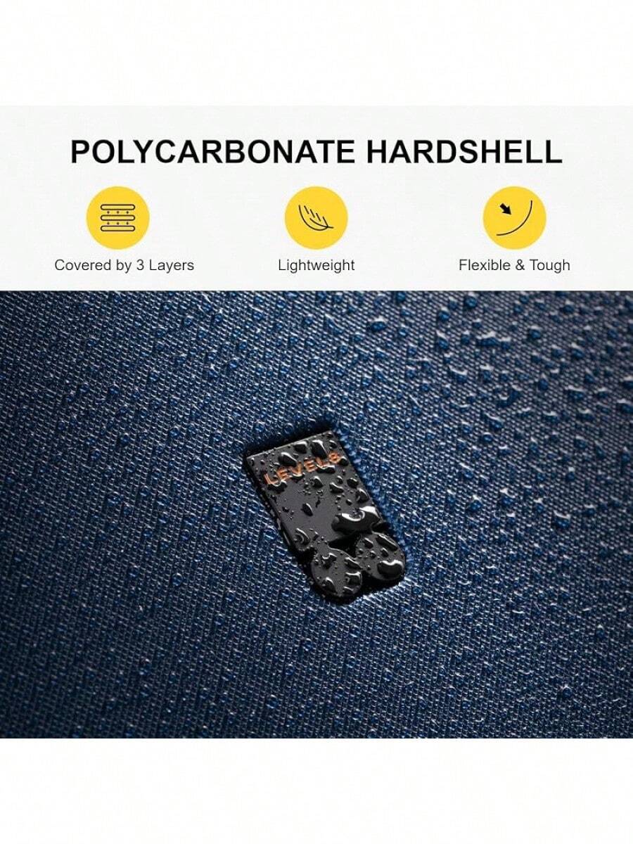 LEVEL8 Hard Shell Carry On Luggage Airline Approved, Carry On Suitcases