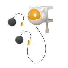 Đồ chơi điện tử tương tác cho mèo có bóng trêu chọc tự kéo dài, Đồ chơi cho mèo tự động thu vào, Thiết bị giải trí cho mèo - Vàng - Xem 8