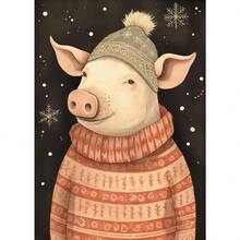 1PC Động vật trong nghệ thuật Giáng sinh Chó Ngựa Bò Rùa Poster Nghệ thuật Tranh treo tường Canvas Tranh Bắc Âu Phòng ngủ Phòng khách Trang trí nhà Không có khung - Nhiều màu - Xem 11