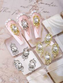 5 chiếc, 10 chiếc, 20 chiếc Vàng và bạc Châu Âu và Mỹ Phong cách sang trọng nhẹ nhàng Cung điện hình bầu dục Móng tay rỗng Hợp kim Kim cương Cổ điển Baroque Đơn giản và đa năng Ba chiều Trang trí nghệ thuật làm móng Hợp kim đính đá Rhinestone Máy khoan móng tay Y2k Phong cách kim loại Trang trí nghệ thuật làm móng DIY Máy khoan móng tay kim loại 3D Kim cương, Phụ kiện trang trí móng tay giả Đá quý làm móng Đồ dùng làm móng Bùa hộ mệnh làm móng - Nhiều màu - Xem 2