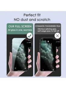 3 miếng kính cường lực bảo vệ toàn diện tương thích với iPhone 13 12 11 14 15 Pro Max miếng dán màn hình cường lực tương thích với iPhone 6 6S 7 8 Plus phim kính - Trong sáng - Xem 5