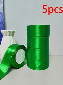 (5 Cuộn) Ruy băng satin trang trí nhà bánh quà tặng đóng gói, Ruy băng dệt cho tiệc cưới nơ DIY hoa hồng thủ công, Giáng sinh - nhiều màu - Xem 41