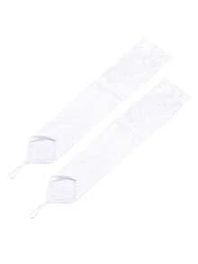 1pair Cosplay Gloves, Fingerless Long Satin Arm Sleeve For Wedding Party - Multicolor - View 11