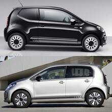 2Pcs Car Door Decals For UP Hatchback GTI VW Move UP! Racing Stripes Graphics Vinyl Film Both Side Skirt Stickers Auto Modification Tuning Accessories - 163x6.5cm/64.17x2.56inch - View 3