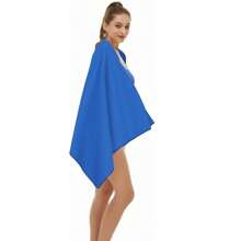 2pcs Solid Color Quick Dry Towel Set - Super Soft Microfiber Fast Drying Towels For Swimming, Beach, Gym, Camping & Travel, Bath Towel Included, Beach Essentials, Beach Accessories, Pool Float - Sapphire - View 5
