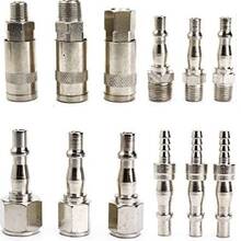 12Pcs 1/4'' 3/8" BSP Air Line Fitting Hose Compressor Quick Release Connector UK - Silver - View 7