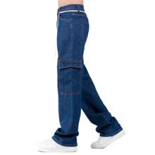 Men Pants - 藍色 - 查看 4