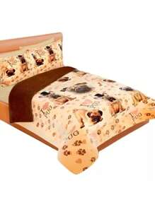 Warm Double Sheepskin Blanket - PUG - View 2
