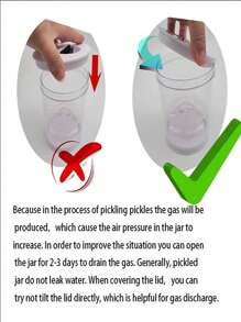 1 件装腌菜容器，食品储存罐，带橄榄油分离器、过滤盖、干湿分离，适用于家庭厨房